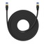 Baseus szybki kabel internetowy RJ45 cat.7 10Gbps 10m pleciony czarny