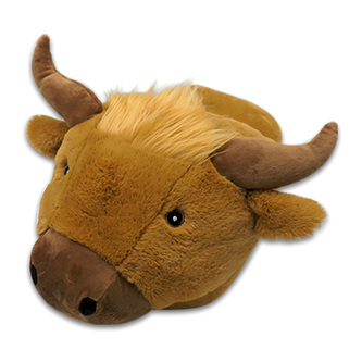 Nahřívací bačkory Kráva - Highland Coo