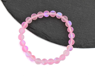 Náramek dětský Opalit matný růžový