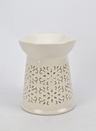 Aromalampa ornament bílá