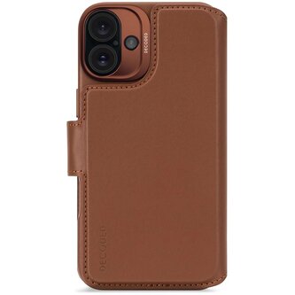 Decoded Leather Detachable Wallet, tan - iPhone 16