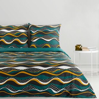 Povlečení WAVES 100% bavlna 1x 220x200 cm, 2x povlak 70x80 cm francouzské povlečení MyBestHome