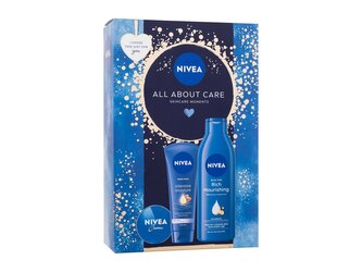 Nivea All About Care univerzální krém Creme 30 ml + krém na ruce Intensive Moisture 100 ml + tělové mléko Rich Nourishing 250 ml