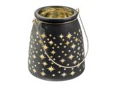 Lucerna STARS vánoční skleněná strojová výroba d12x13cm