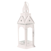 Lucerna kovová, kostelní věž - čtyřboká, střední vel., barva bílá.