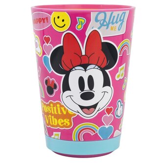 Bezpečný plastový kelímek 470 ml - Minnie Mouse Flower Power