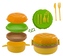 Svačinový box HAMBURGER v.9cm, pr.13cm