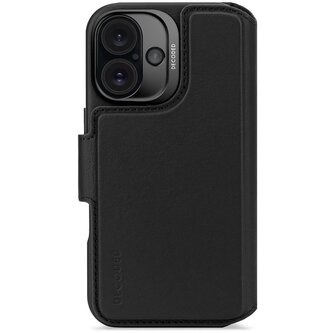 Decoded Leather Detachable Wallet, black - iPhone 16