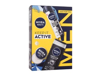 Nivea Men krém na obličej, tělo a ruce Men Creme 30 ml + antiperspirant Men Invisible Black & White Original 150 ml + sprchový gel Men Active Clean 250 ml