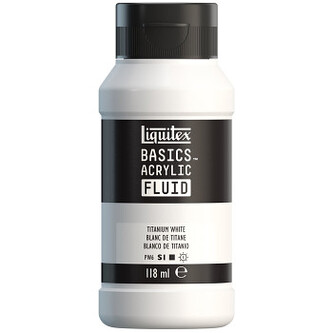 Akrylová barva Basics Fluid 118ml – Titanium White