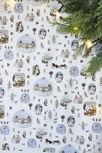 Be Nice vánoční balicí papír Popelka - velký 3ks velký 68 x 98 cm