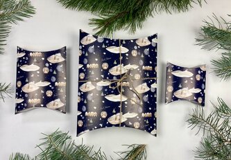 Be Nice Nebeské vánoční krabičky na balení Střední krabička 21x16x4,5 cm