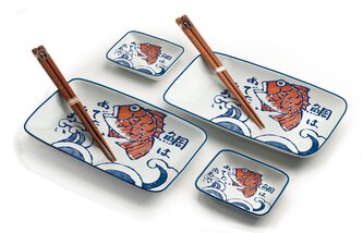 Čínský porcelánový set na sushi Sakana 4 ks