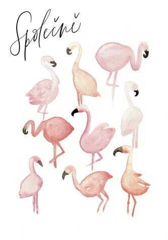 Be Nice Plakát Plameňáci A4 – 210 x 297