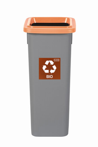 Odpadkový koš na tříděný odpad Fit Bin gray 20 l, hnědý - bio odpad