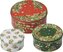 dóza 3ks plech. d20x8,5cm; d17x7,8cm, d13,5x7cm, vánoční