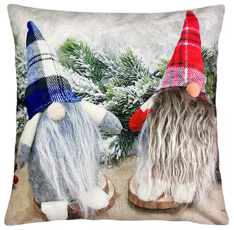 Vánoční polštář s 3D aplikací CHRISTMAS GNOMES III. 40x40 cm Mybesthome