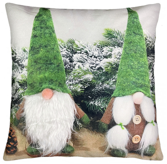 Vánoční polštář s 3D aplikací CHRISTMAS GNOMES II. 40x40 cm Mybesthome