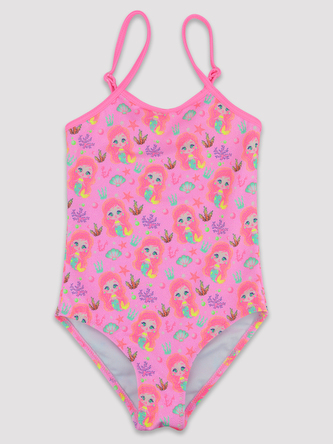 NOVITI KD014-G-01 Kostium kąpielowy z brokatem w syrenki 104/110 cm