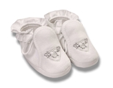 LAFEL P2H Buciki welurowe białe haft