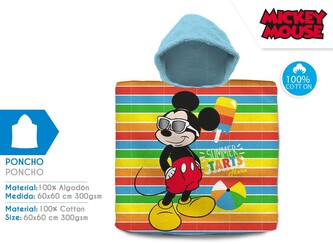 Ponczo 120 x 60 cm Myszka Mickey