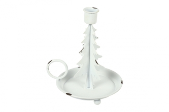 Kovový svícen Valdor S bílý