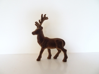 Velurový sob hnědý 18 cm