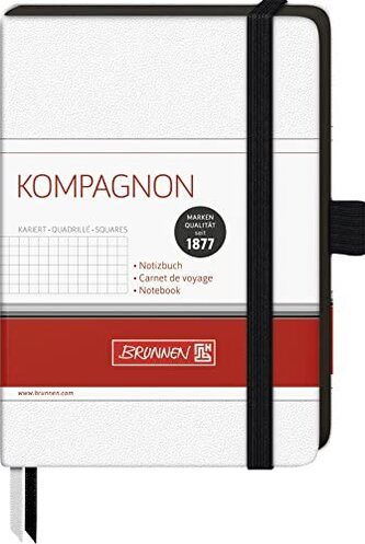 Blok A6 Kompagnon  s gumičkou, čtverečkovaný