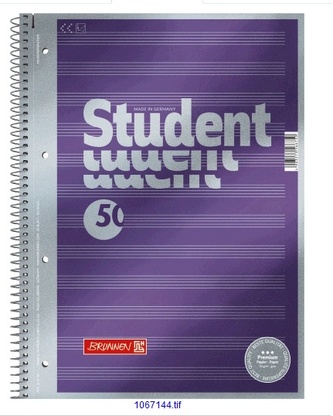 Student blok A4 50 listů notový se spirálou, papír 90g