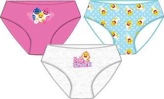 Majtki dziewczęce 3 sztuki Baby Shark