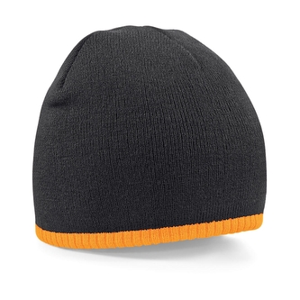 Čepice Beechfield Beanie - černá-oranžová