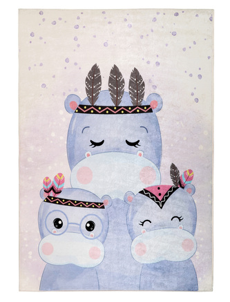 Kobereček dětský - Hrošík fialová - šíře 100 cm , délka 150 cm