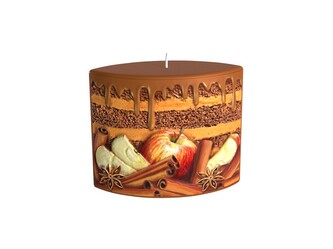 Skořice jablko elipsa 115x55x100mm svíčka