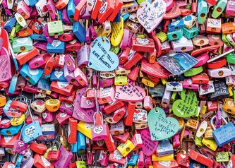 ALIPSON Puzzle Zamilované visací zámky 1000 dílků