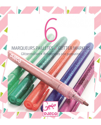 DJECO Třpytivé fixy pastelové