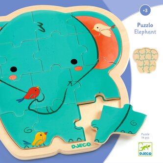 DJECO Dřevěné puzzle Puzzlos Slon