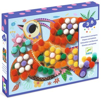 DJECO Koláže s bambulkami - Ptáci