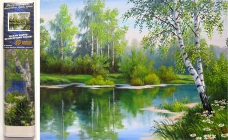 Norimpex Diamantové malování Jarní krajina 30x40cm