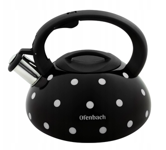 Konvice čajník nerez/lak 2,5L  PUNTIK indukce, černá