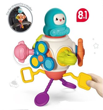 Interaktivní senzorická RAKETA monterssori vzdělávací hračka 8v1