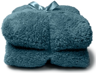 Heboučká deka Teddy džínová modrá