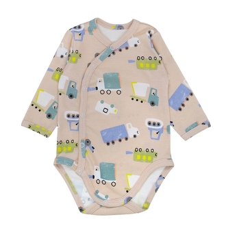 Zavinovací kojenecké body, Bavlna, Transport - béžové; 56 (1-2m)