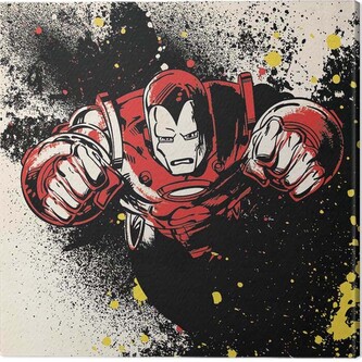 Obraz na plátně Iron-Man - Splatter, 2 cm - 40×40 cm