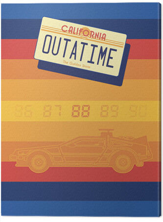 Obraz na plátně Back to the Future - Retro Stripes, 2 cm - 30×40 cm