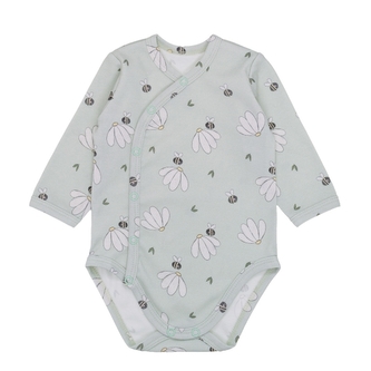 Zavinovací kojenecké body, Bavlna, Daisy, mátové; 56 (1-2m)