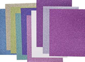 10 ks Karton A4 200g glitr mix barev 200g/m2