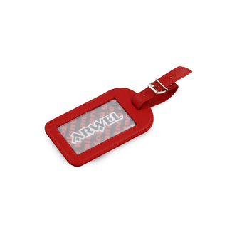 Kožená visačka na zavazadlo Arwel 5405­ - červená