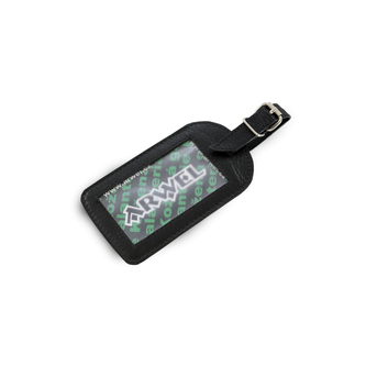 Kožená visačka na zavazadlo Arwel 5405­ - černá