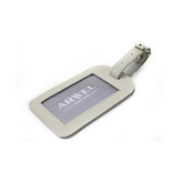 Kožená visačka na zavazadlo Arwel 5405­ - světle šedá