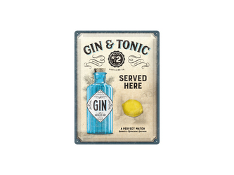Nekupto Cedule 30x40 Gin & Tonic Served Here NA23273